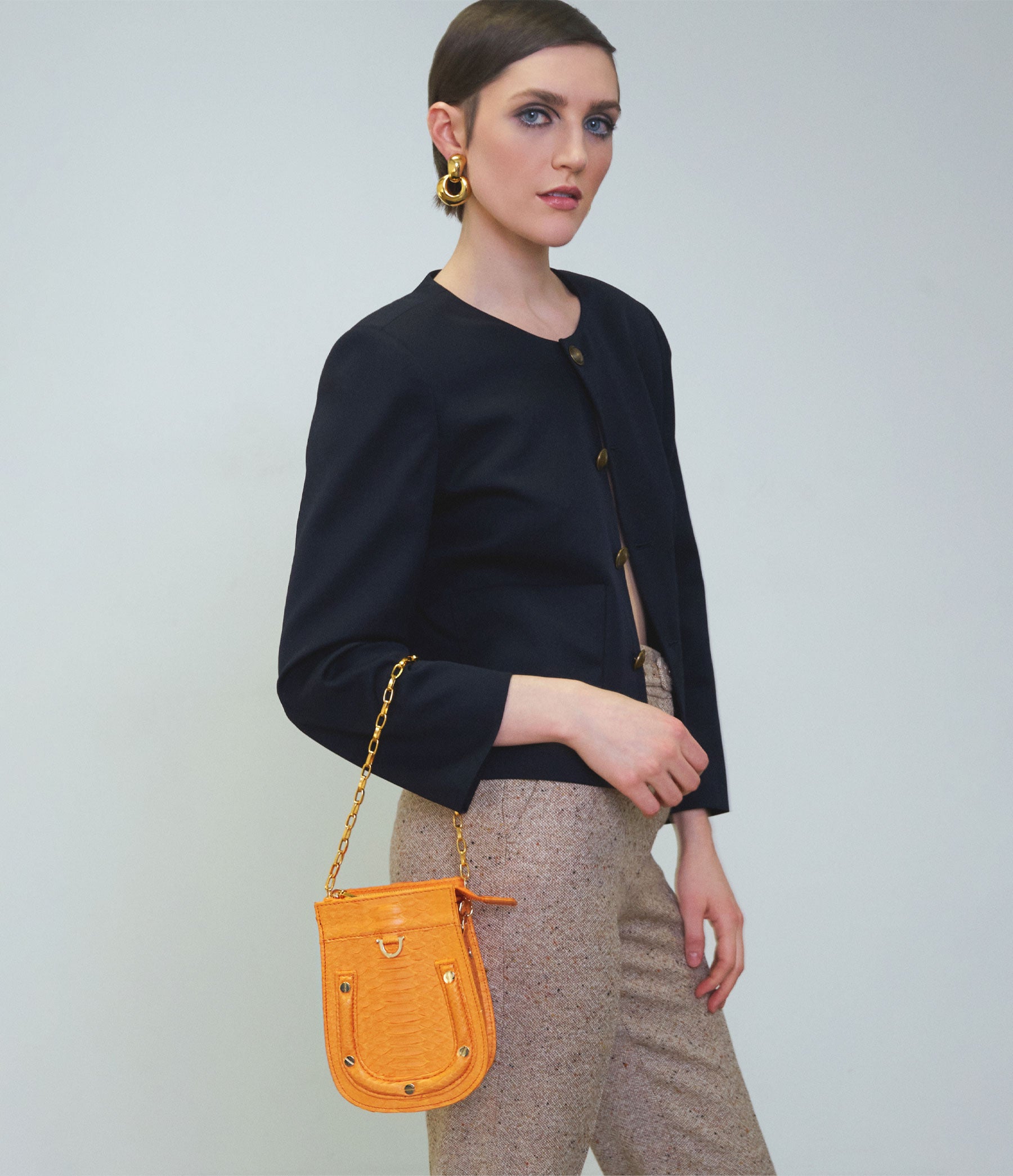 The Violin in Tangerine Python with Gold Hardware