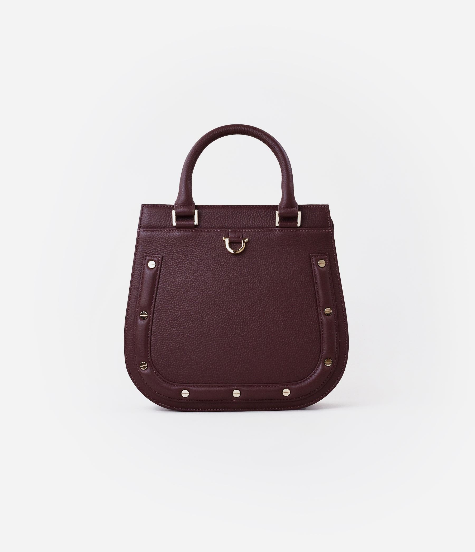 Leather Large Violin in Chocolate Leather with Gold Hardware