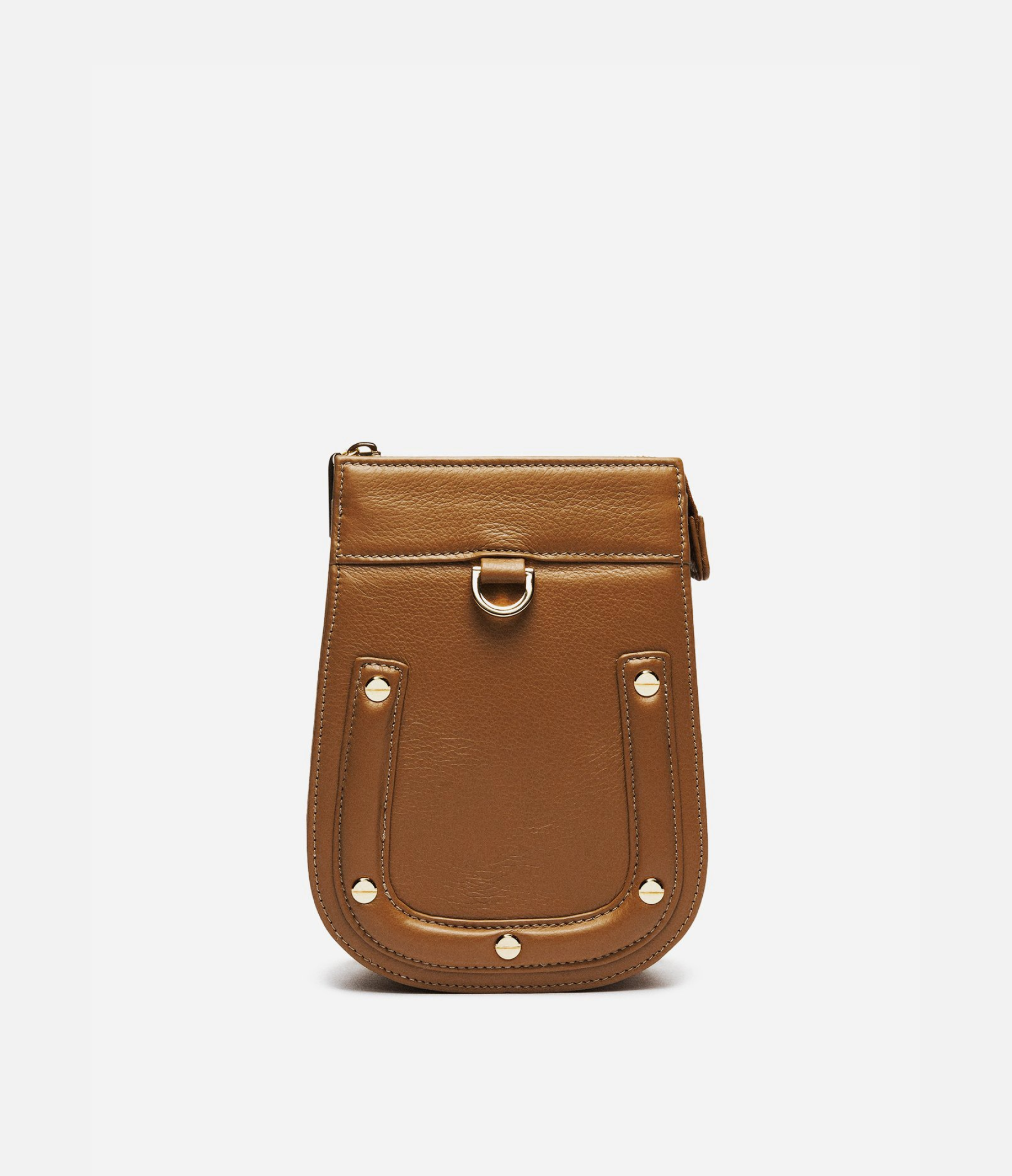 Leather Violin in Whiskey Leather with Gold Hardware