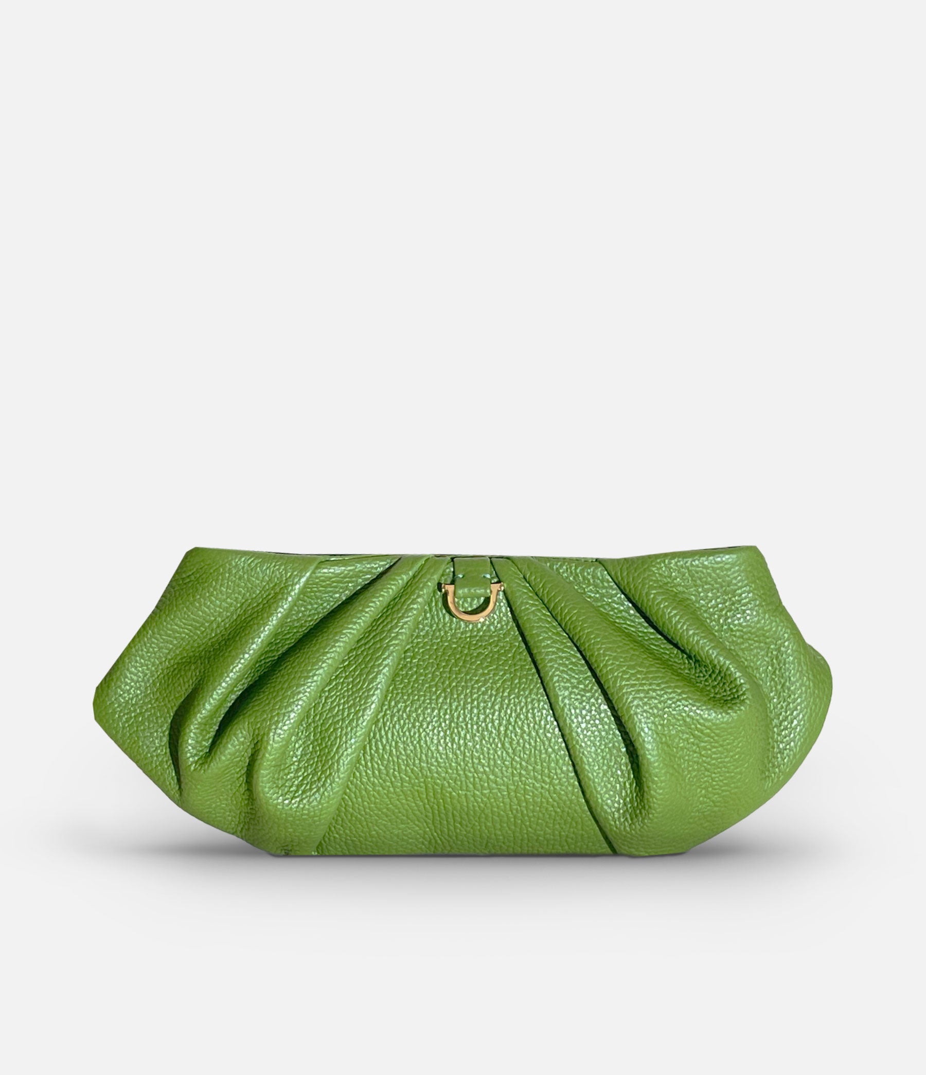 The Croissant in Lime Leather with Gold Hardware