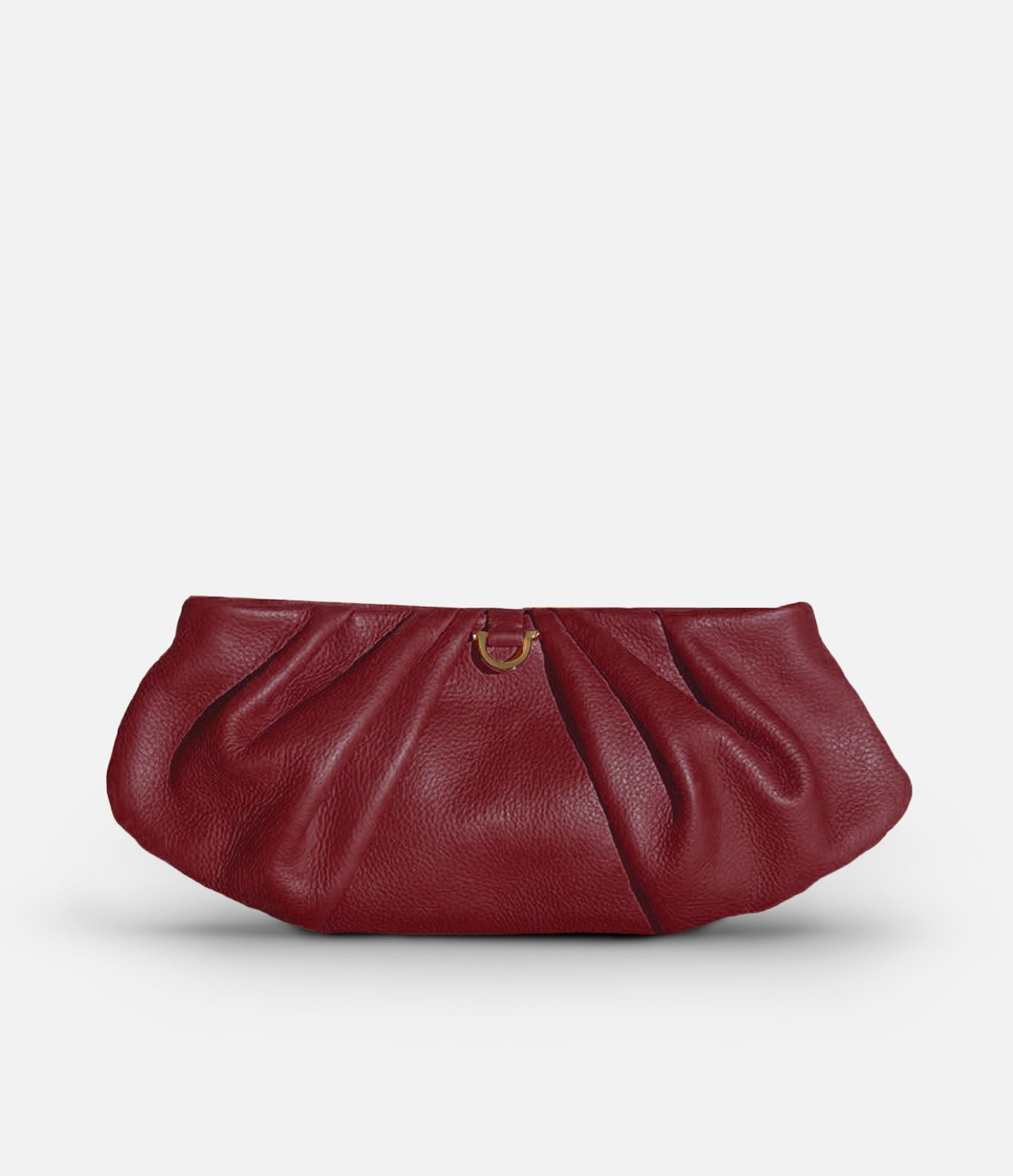 The Croissant in Oxblood Leather with Gold Hardware