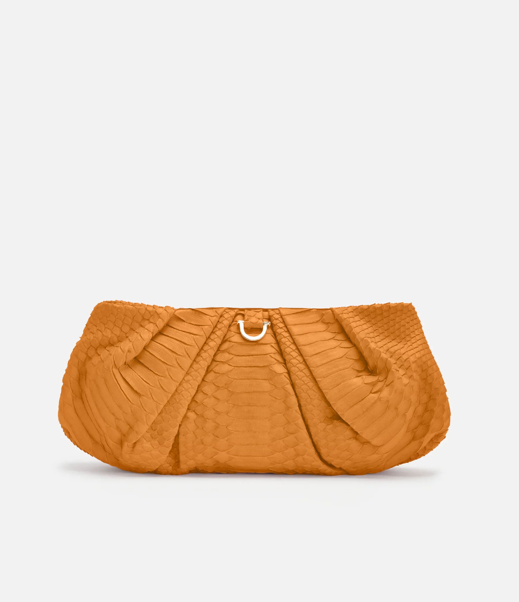 The Croissant in Tangerine Python with Gold Hardware