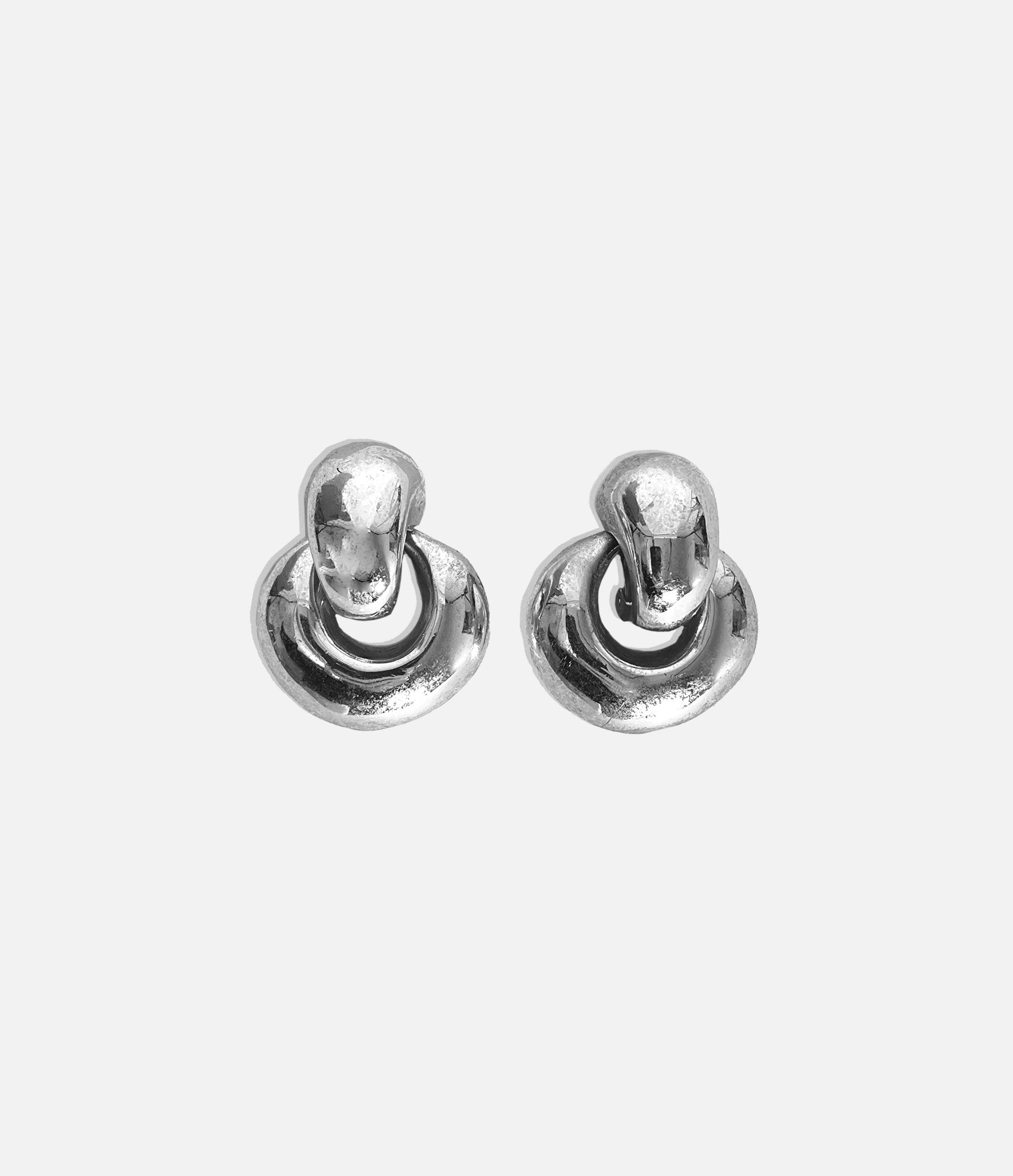 Door Knocker Earrings in Silver