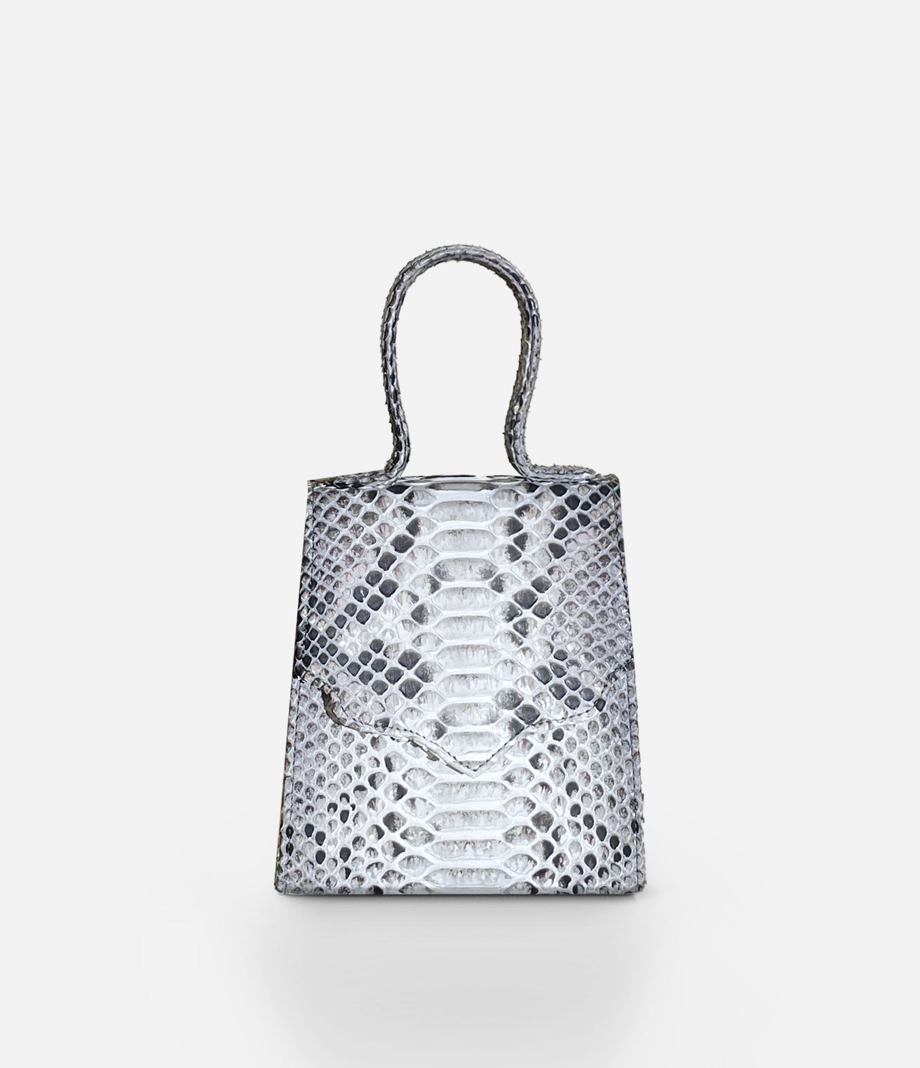 The Mini Missy in Natural Python with Gold Hardware