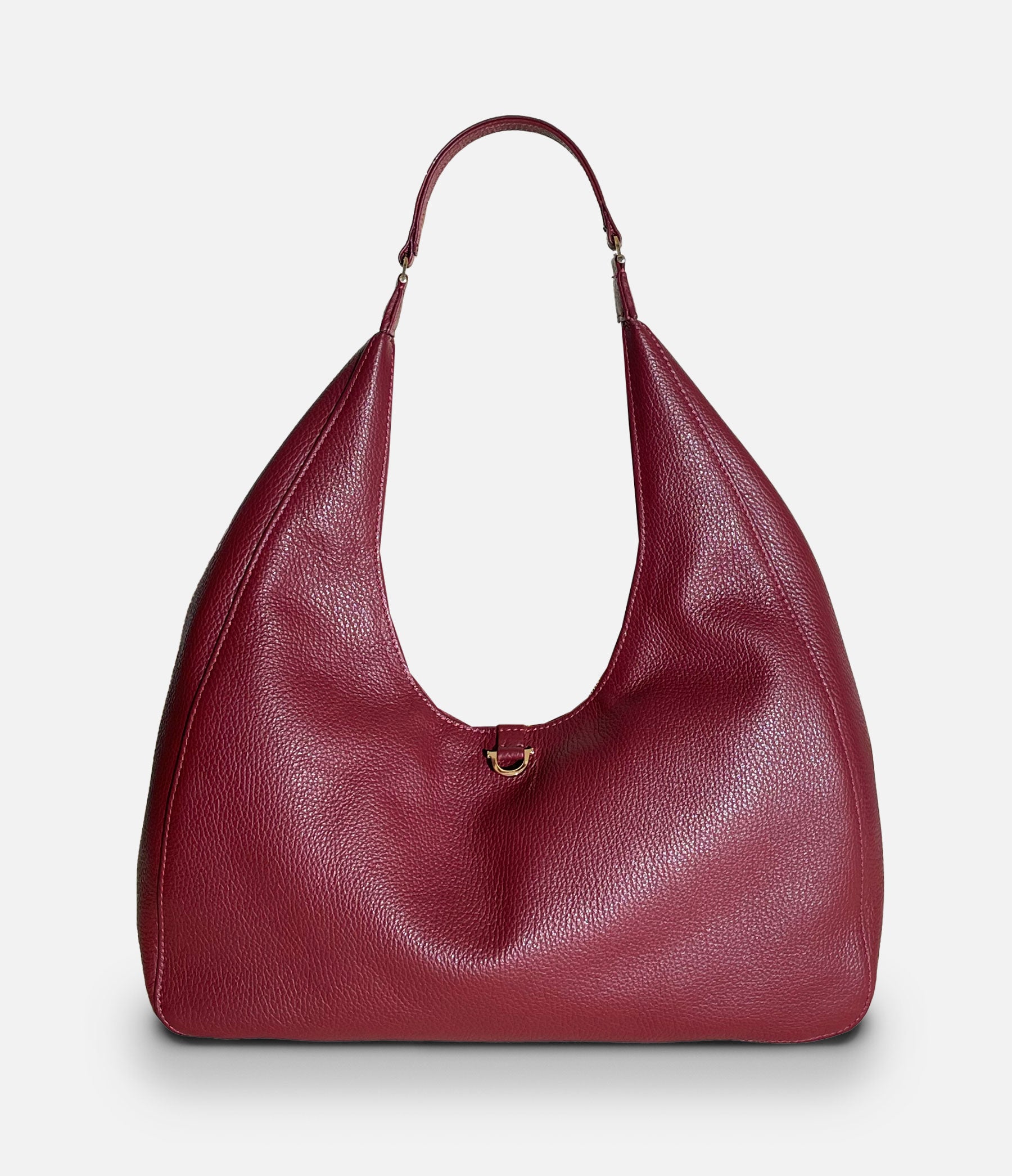 The New Hobo in Oxblood Leather with Gold Hardware