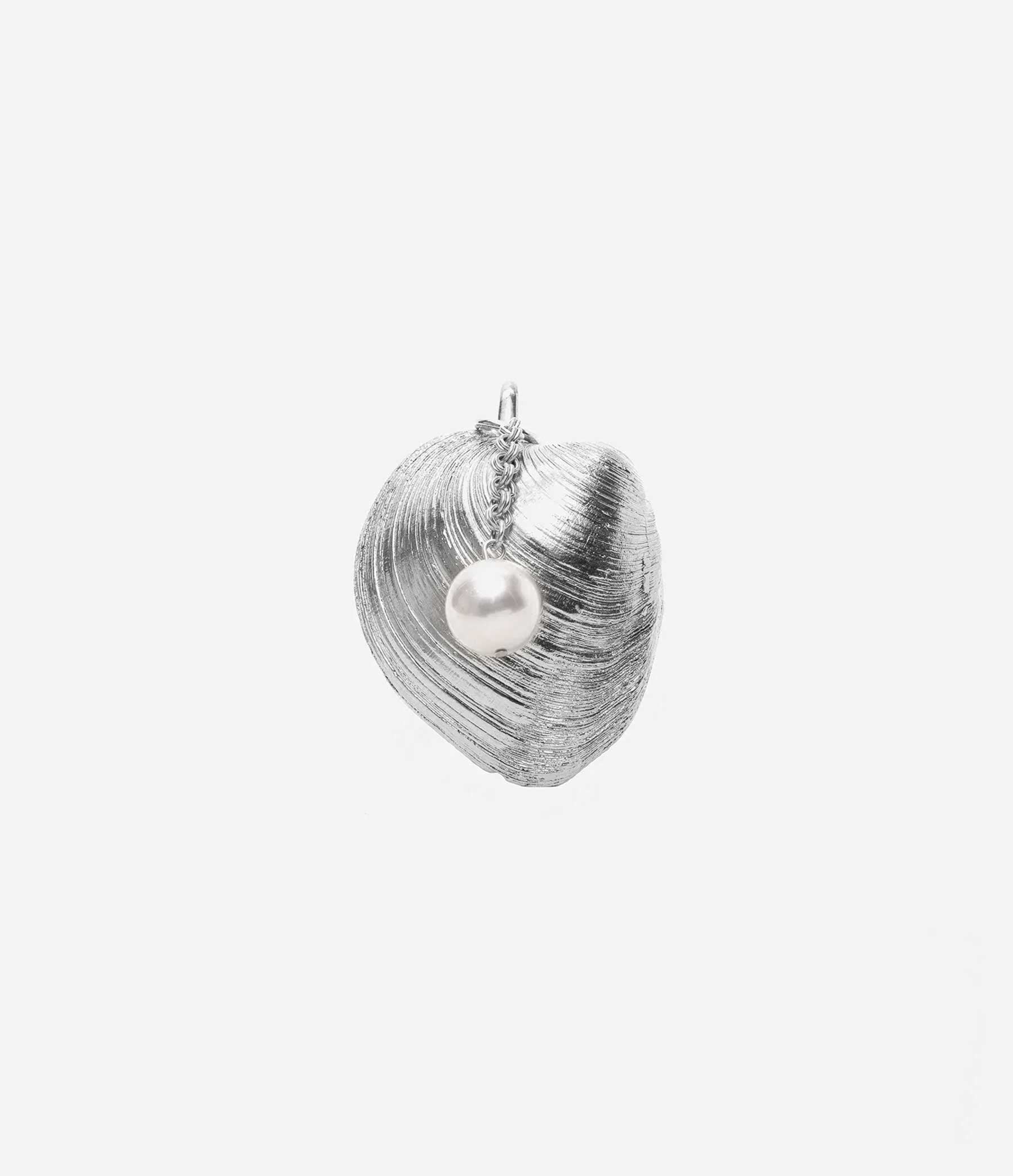 Clam Clip-On Charm in Silver