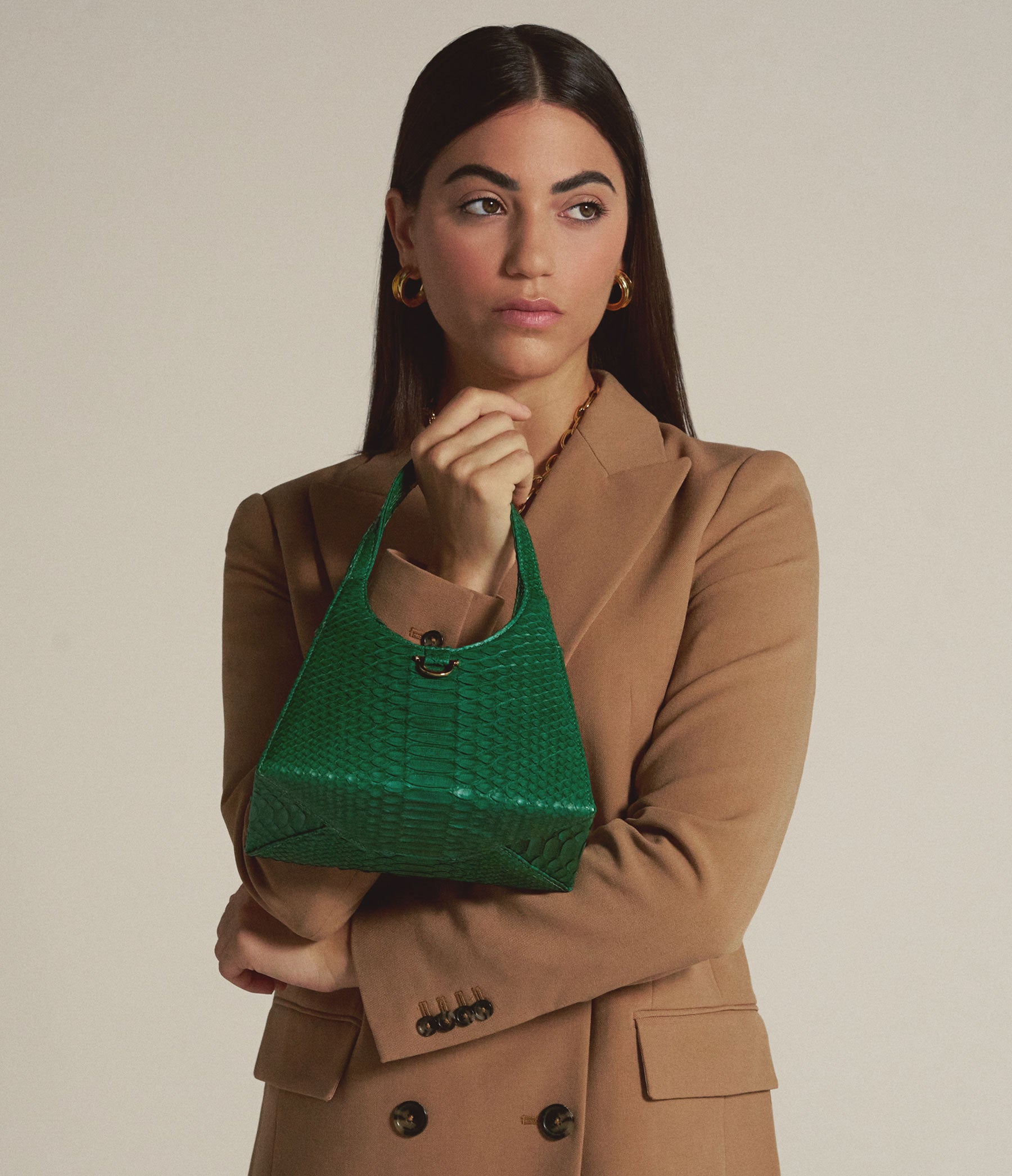 Kelly Green Python / Gold