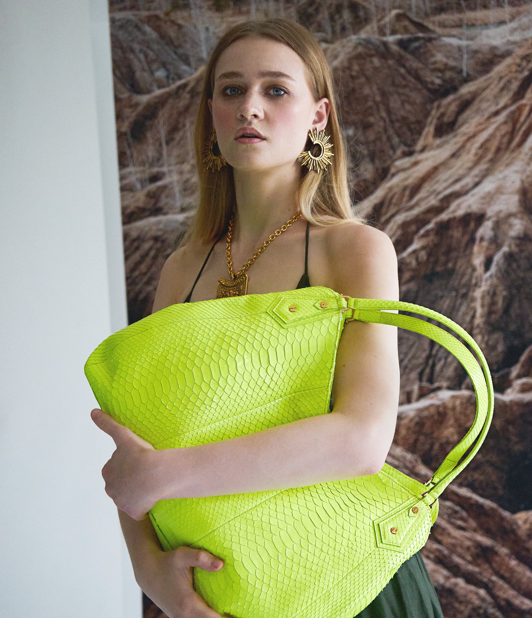 Yellow Neon Python / Gold