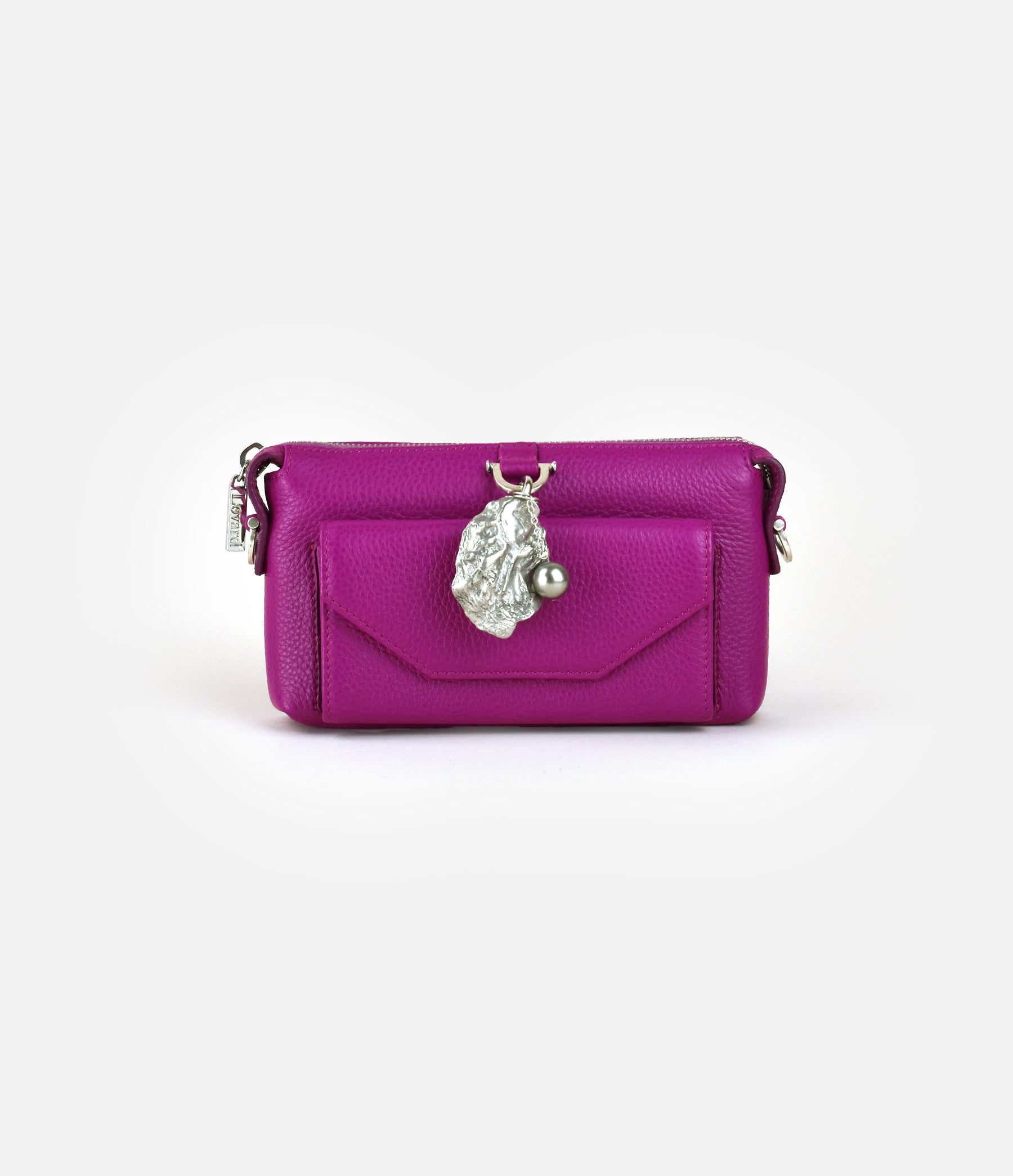 Fuchsia Leather / Silver