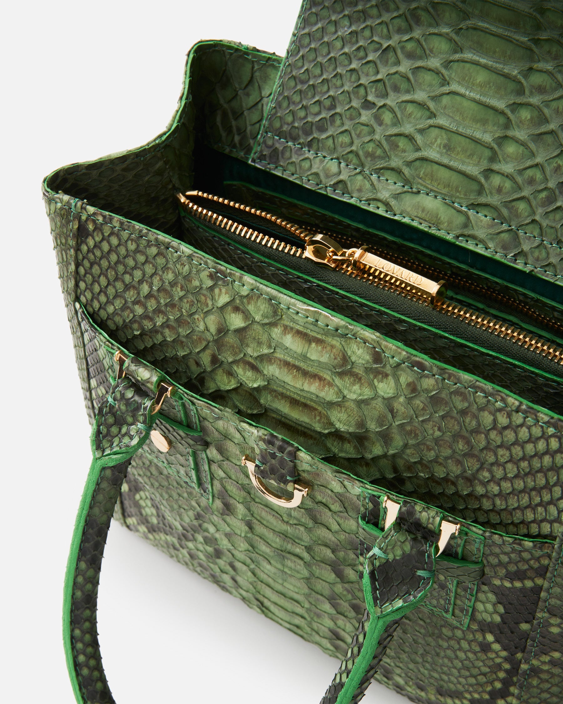 Hunter Green Python / Gold