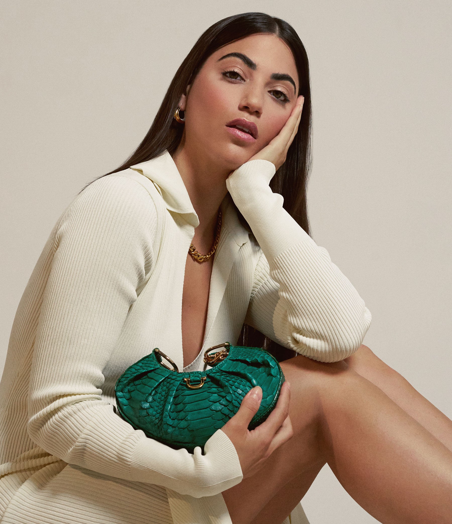 Kelly Green Python / Gold