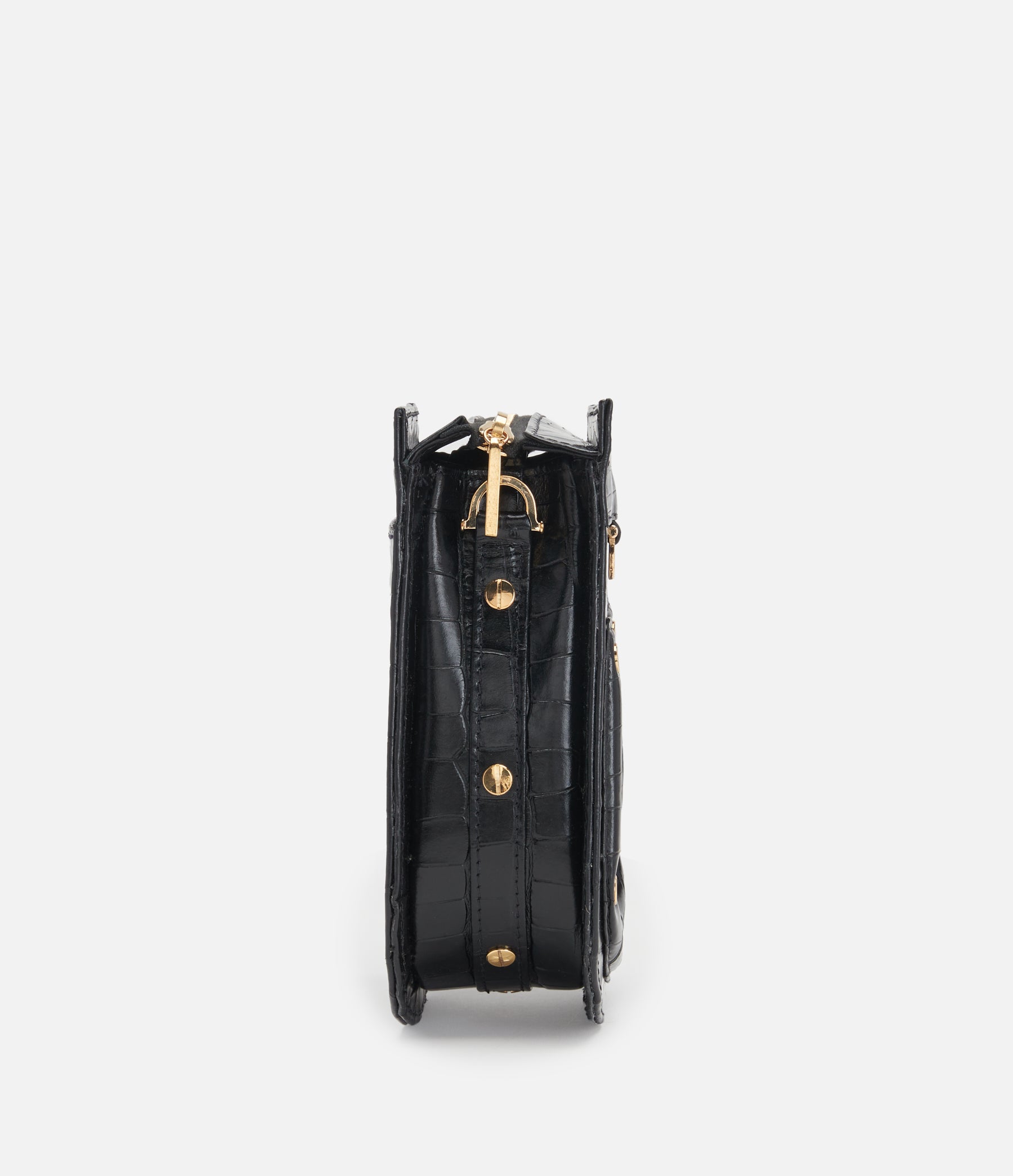 Black Croco Leather / Gold