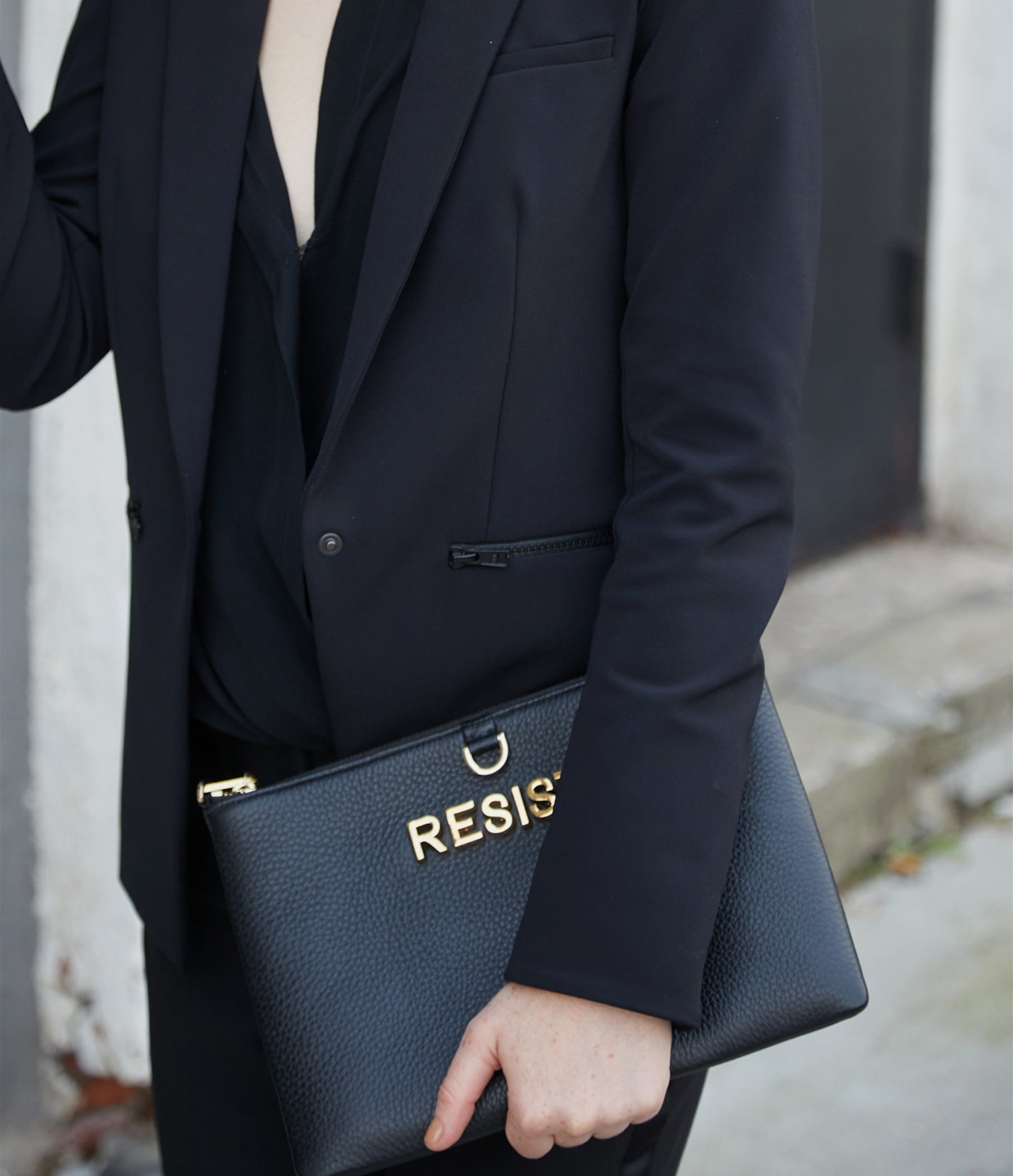 Black Leather / Gold