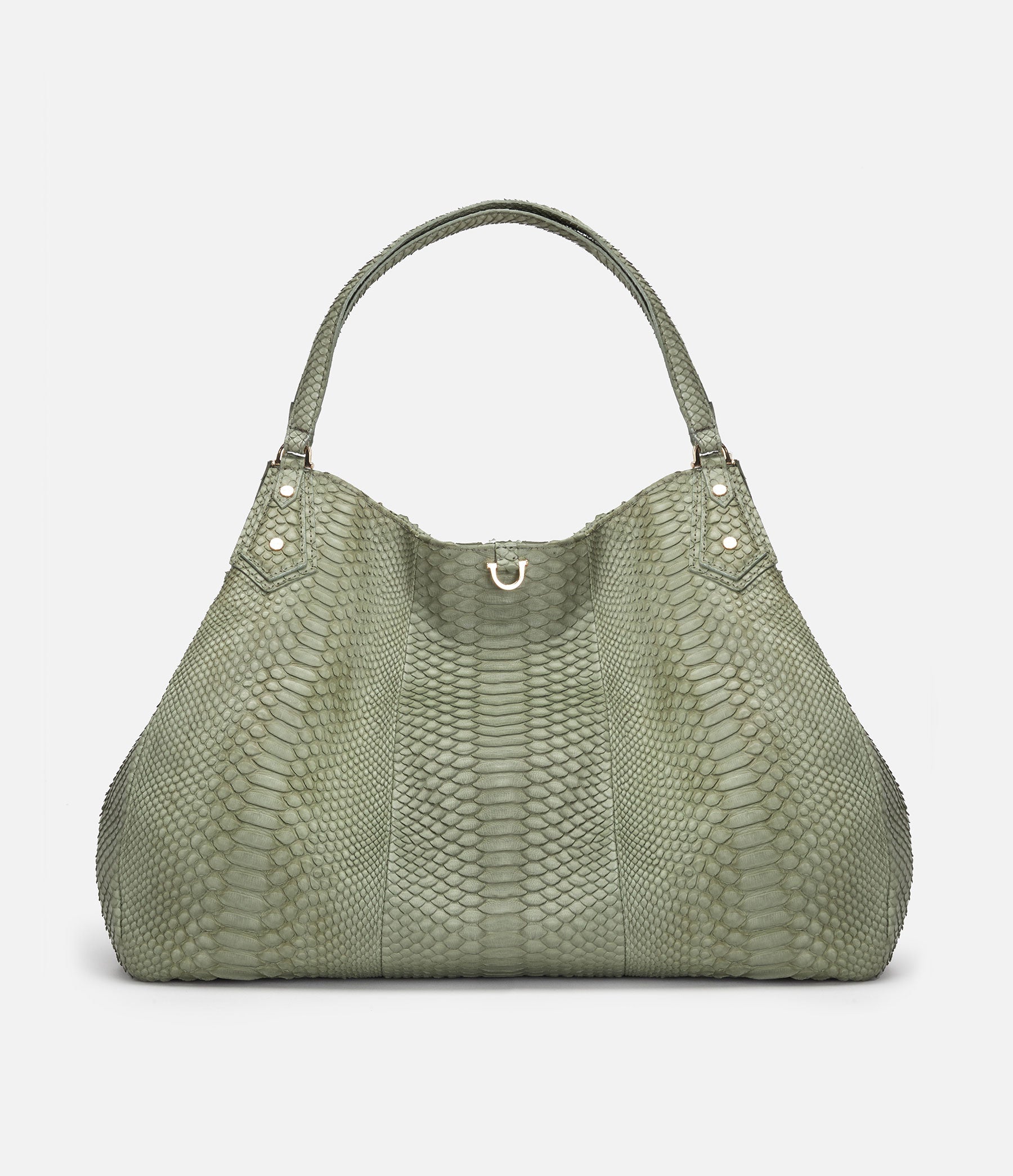 Hobo Tote in Mint Python