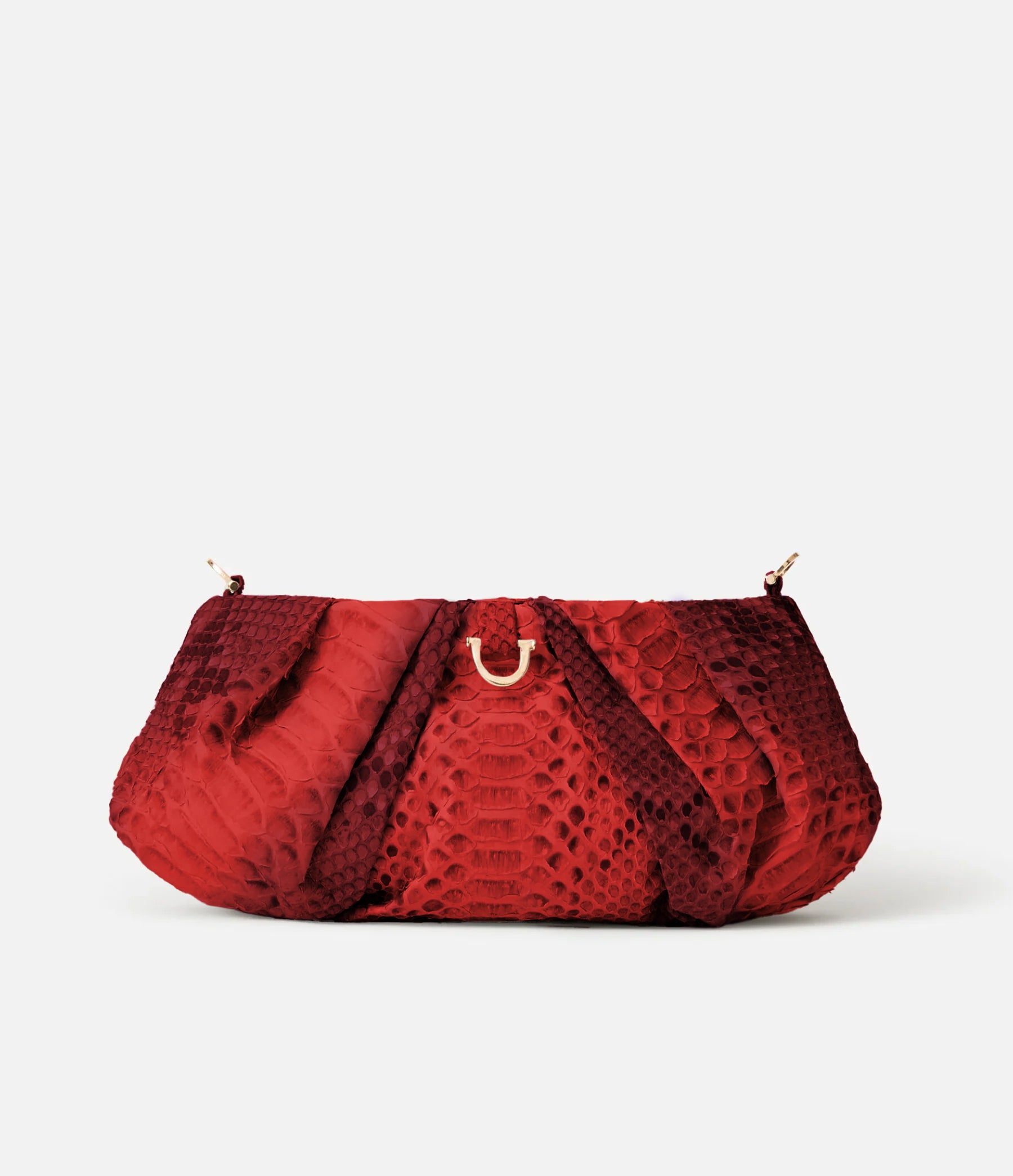 The croissant in red natural python