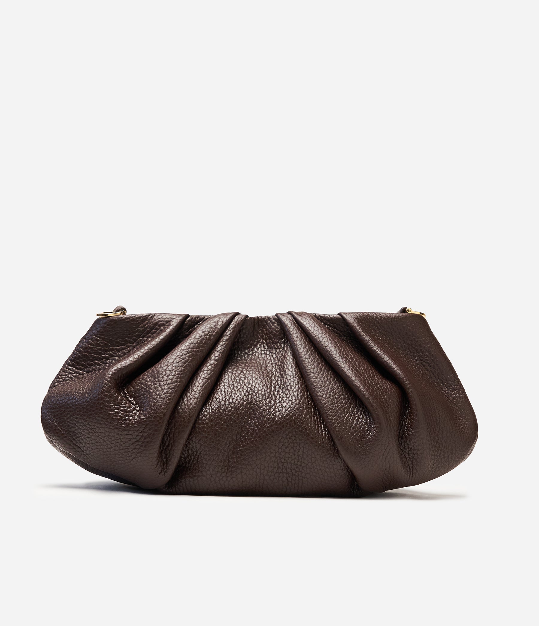 The Croissant in Chocolate Brown Leather with Gold Hardware