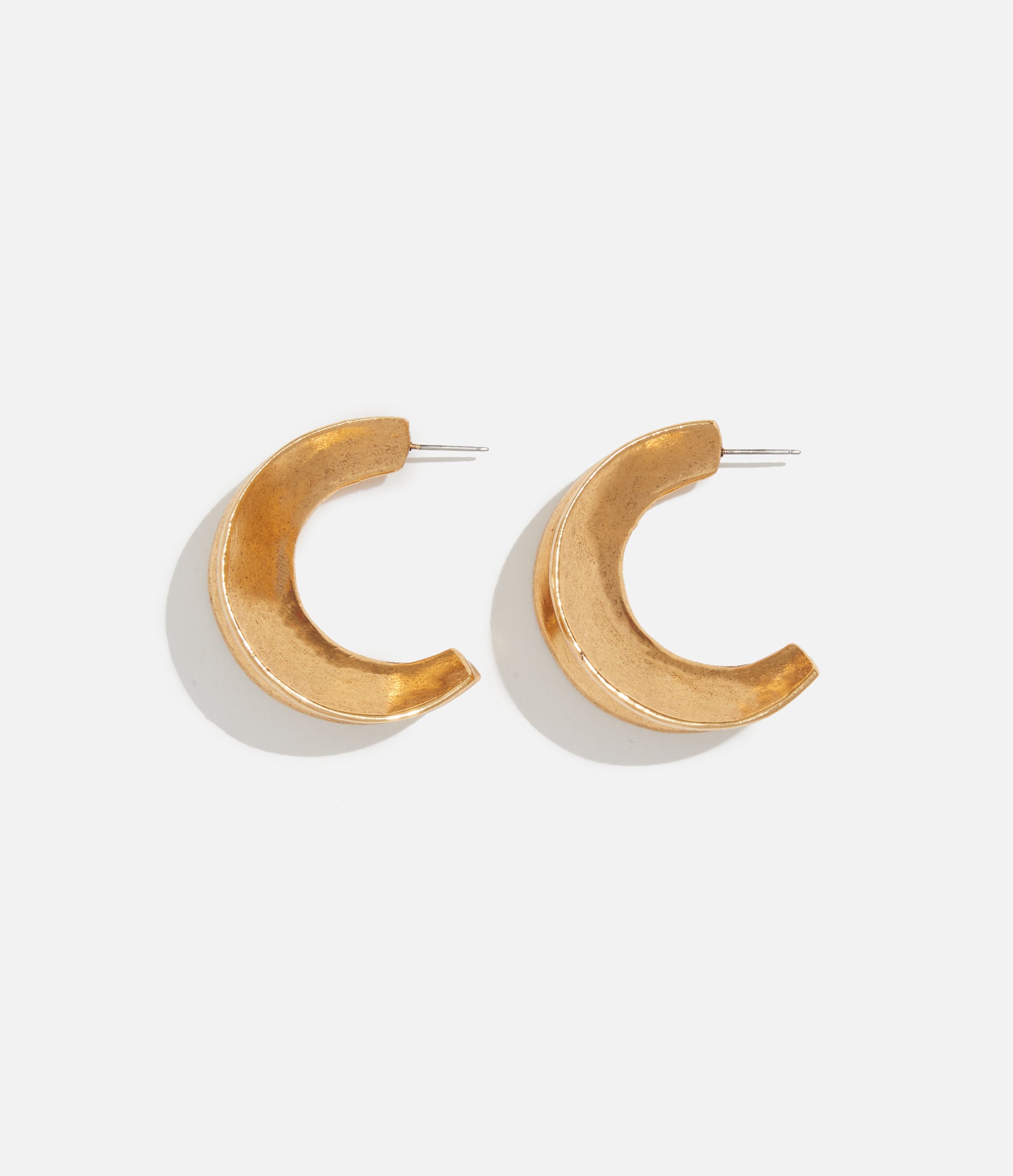 Large Carved Hoops in Gold