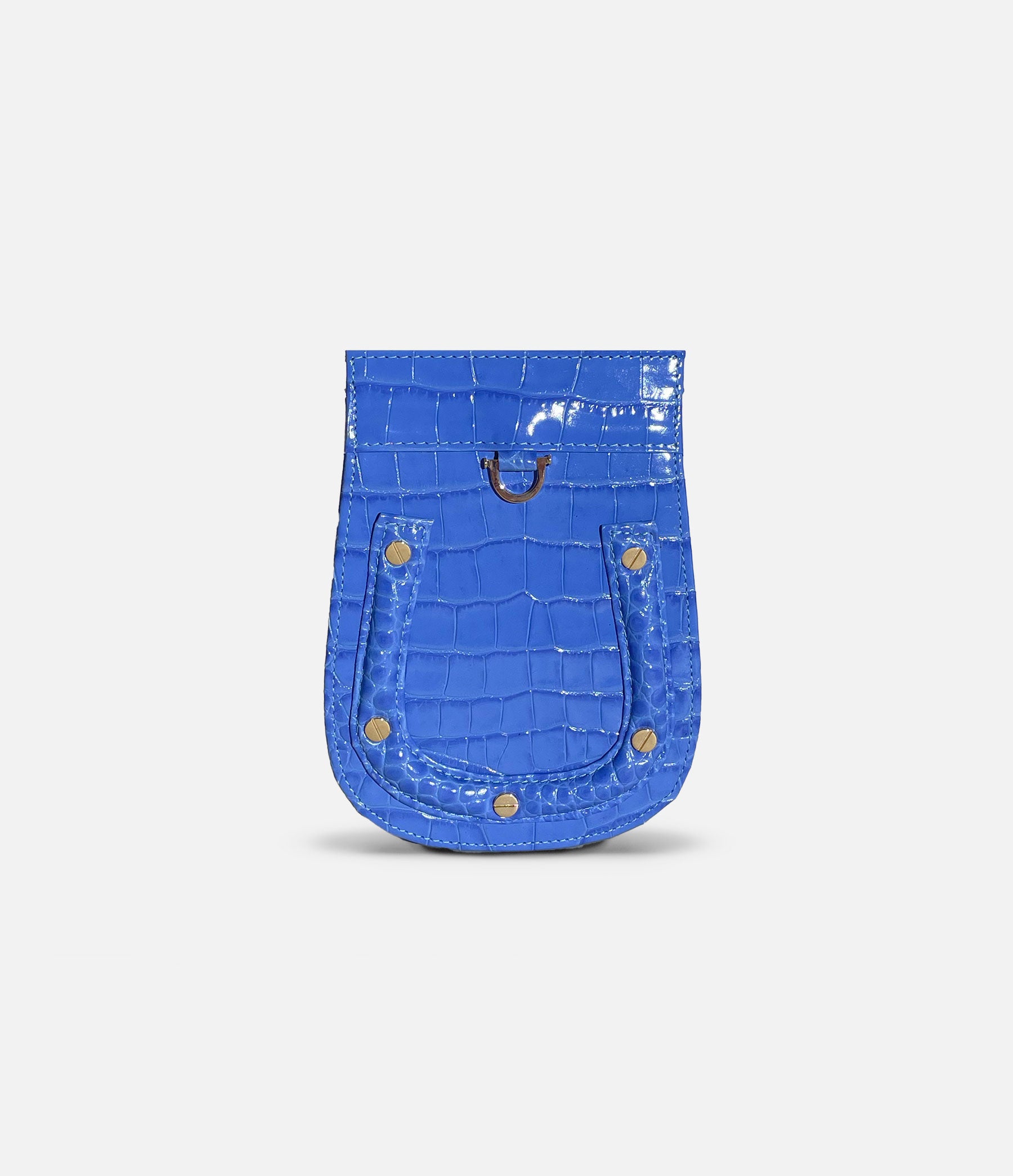 The Violin in Blue Croc-Embossed Leather