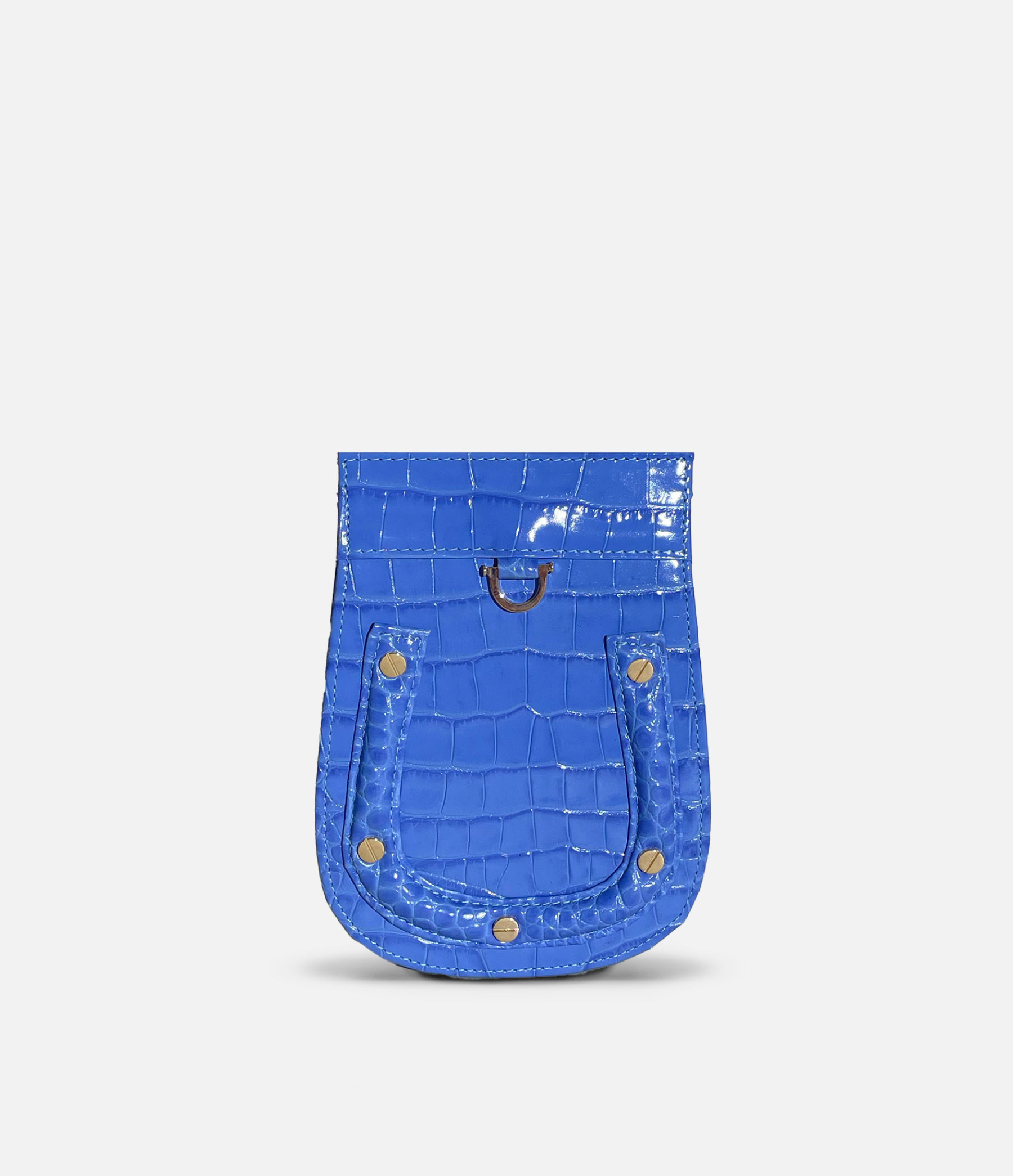 The Violin in Blue Croc-Embossed Leather