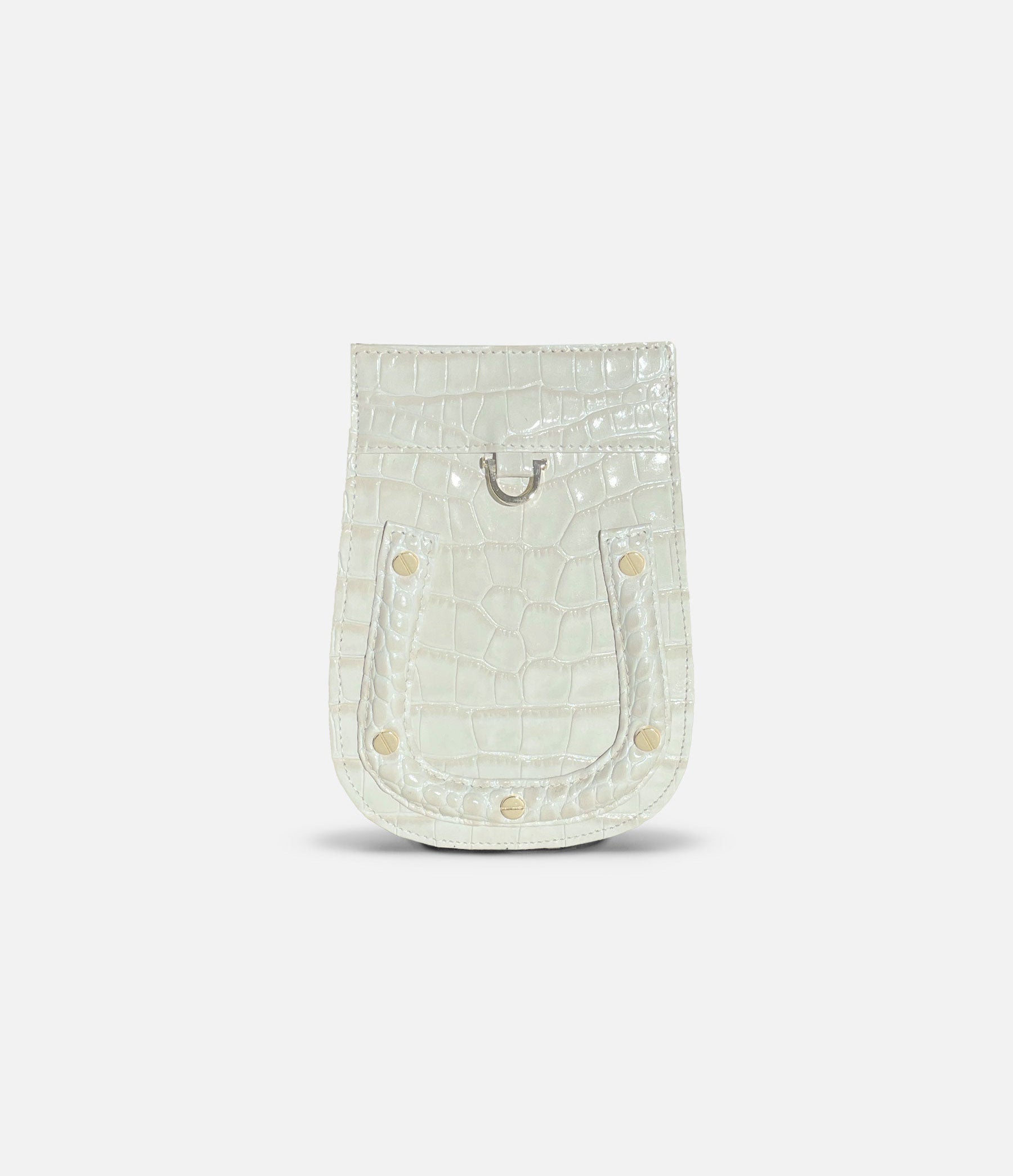 The Violin in White Croc-Embossed Leather