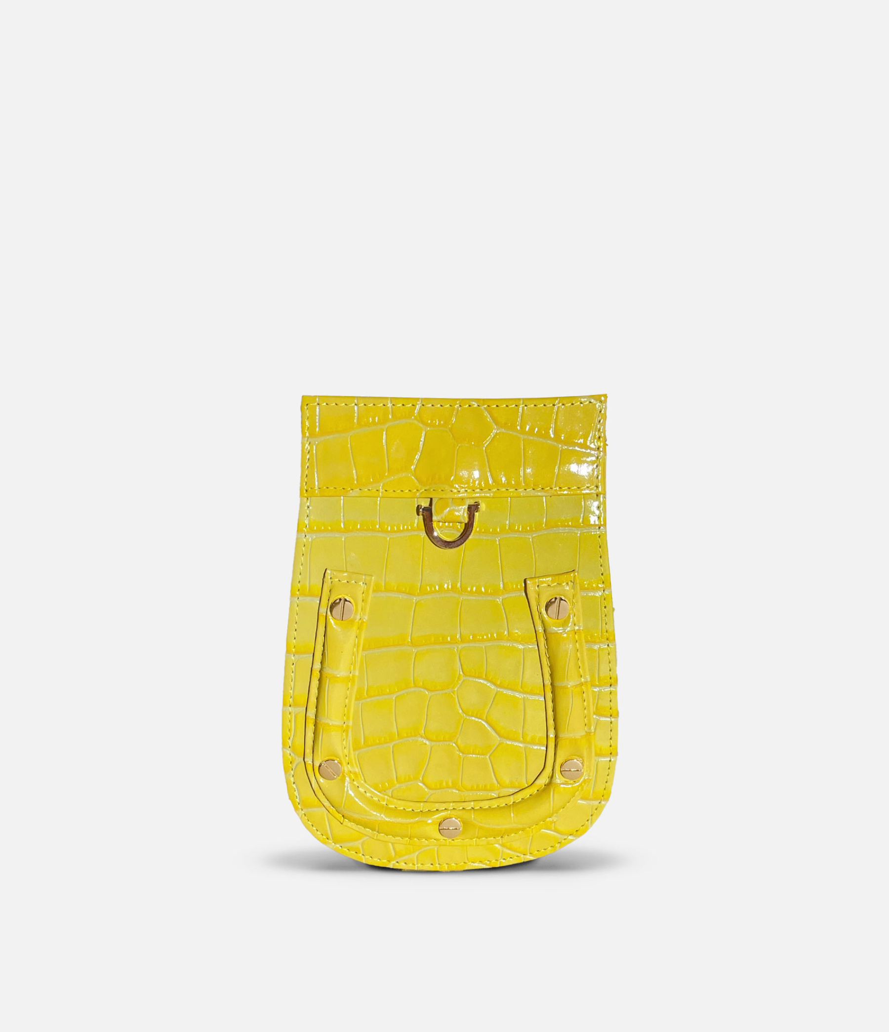 The Violin in Yellow Croc-Embossed Leather with Gold Hardware