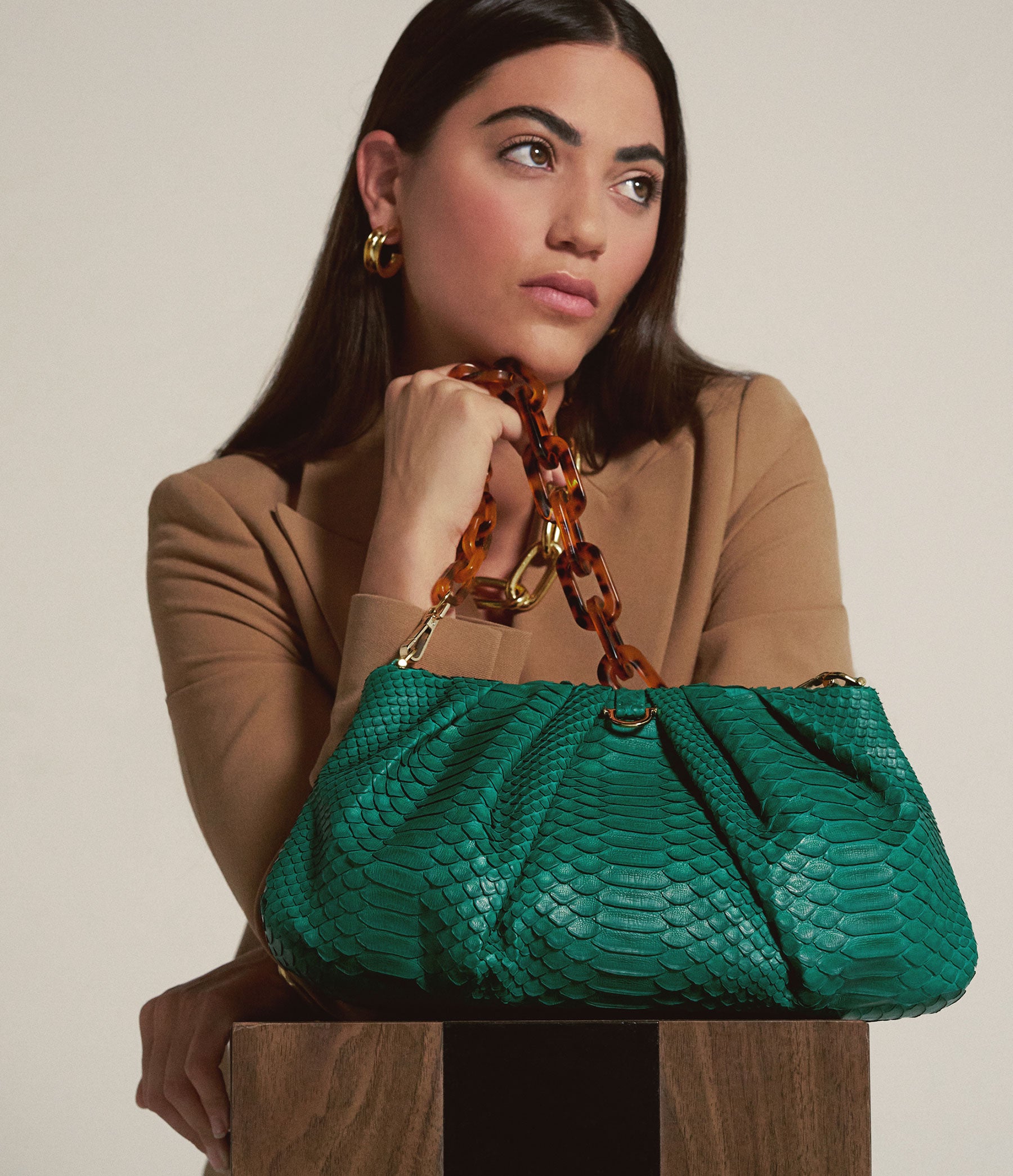 Kelly Green Python / Gold