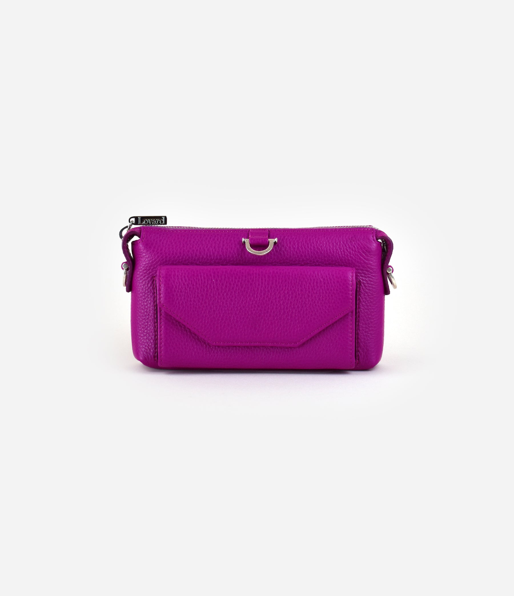 Fuchsia Leather / Silver