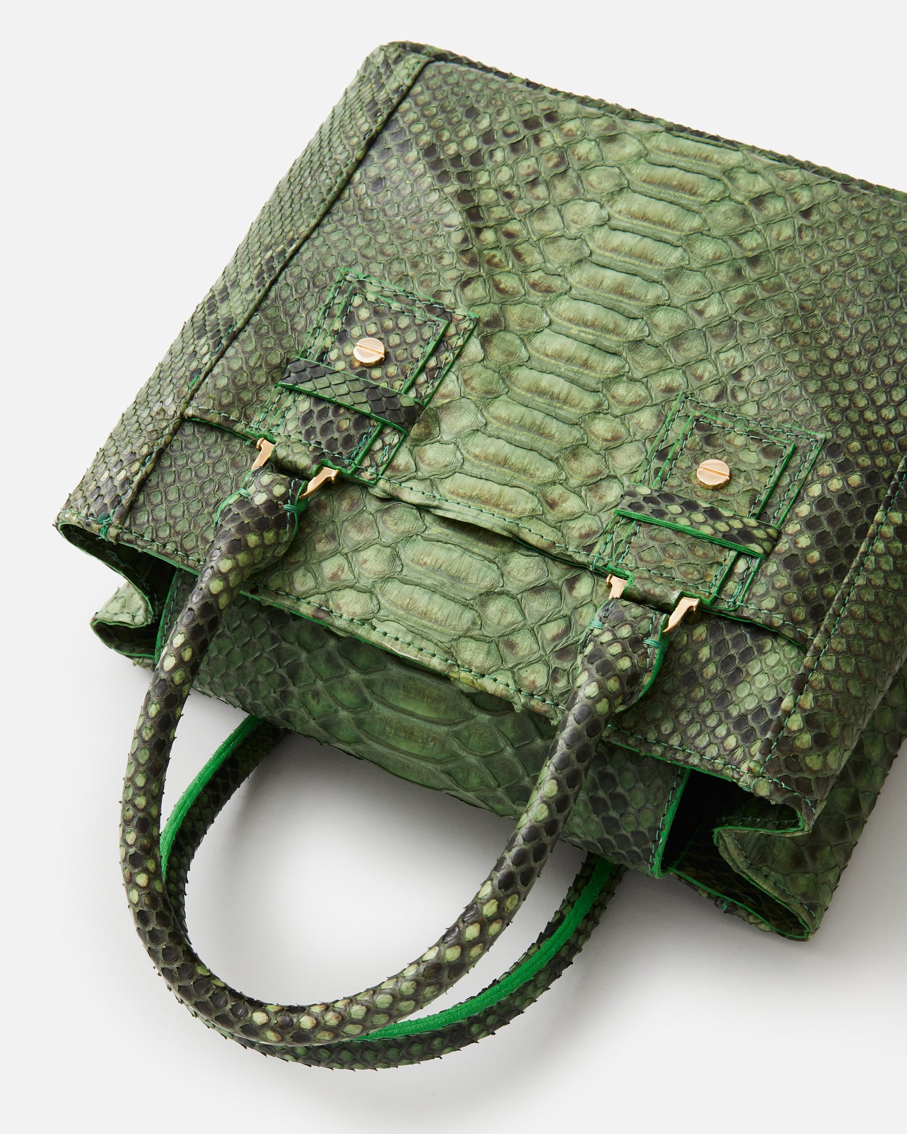 Hunter Green Python / Gold