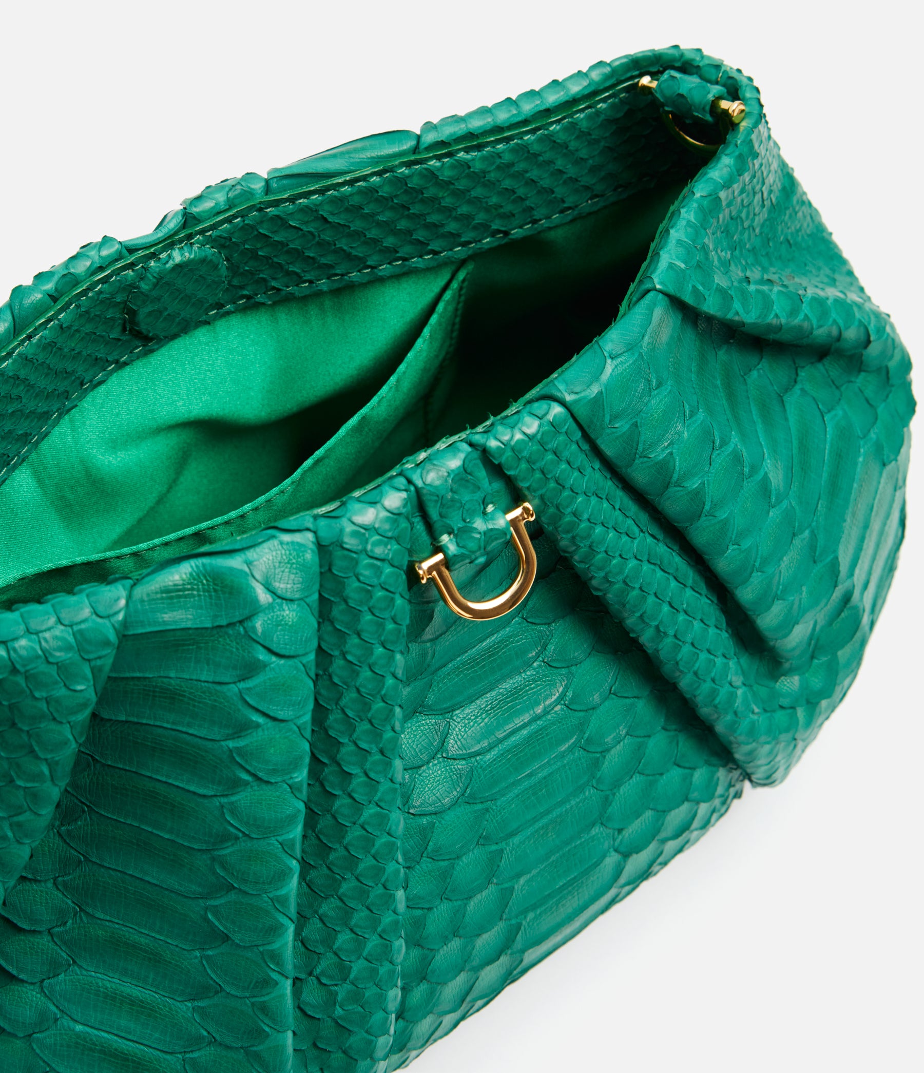 Kelly Green Python / Gold