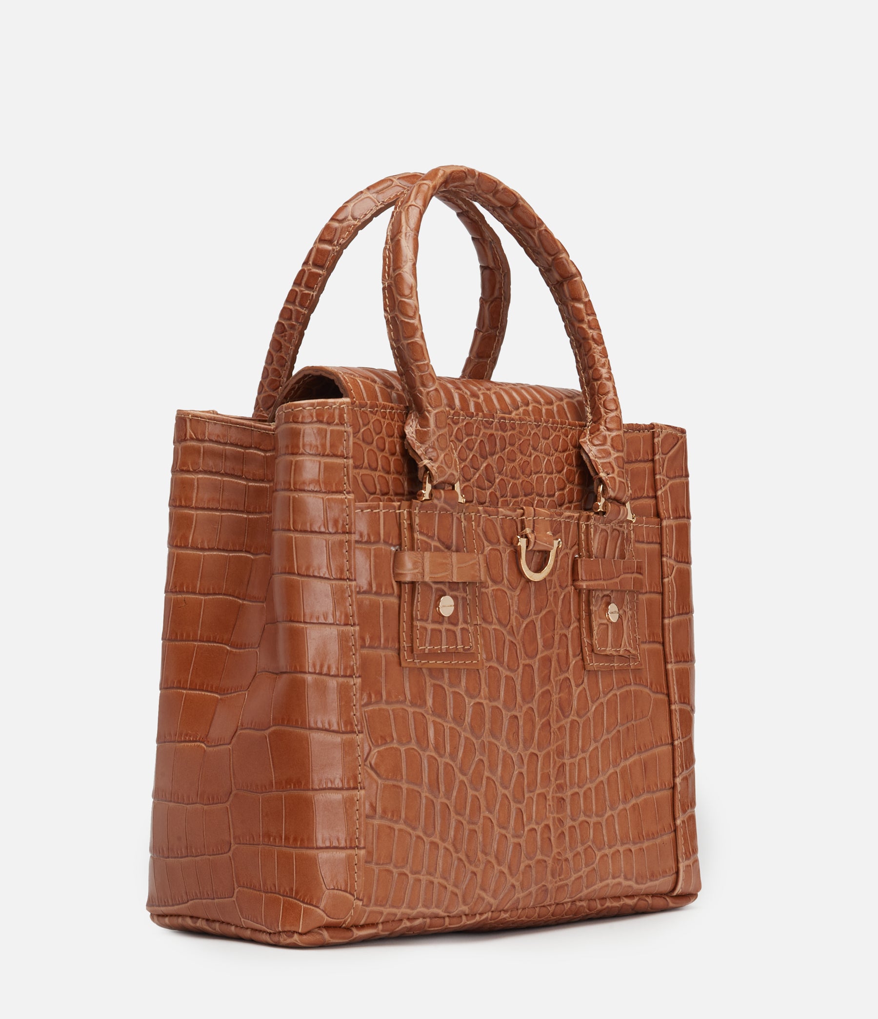 Brown Croco Leather / Gold