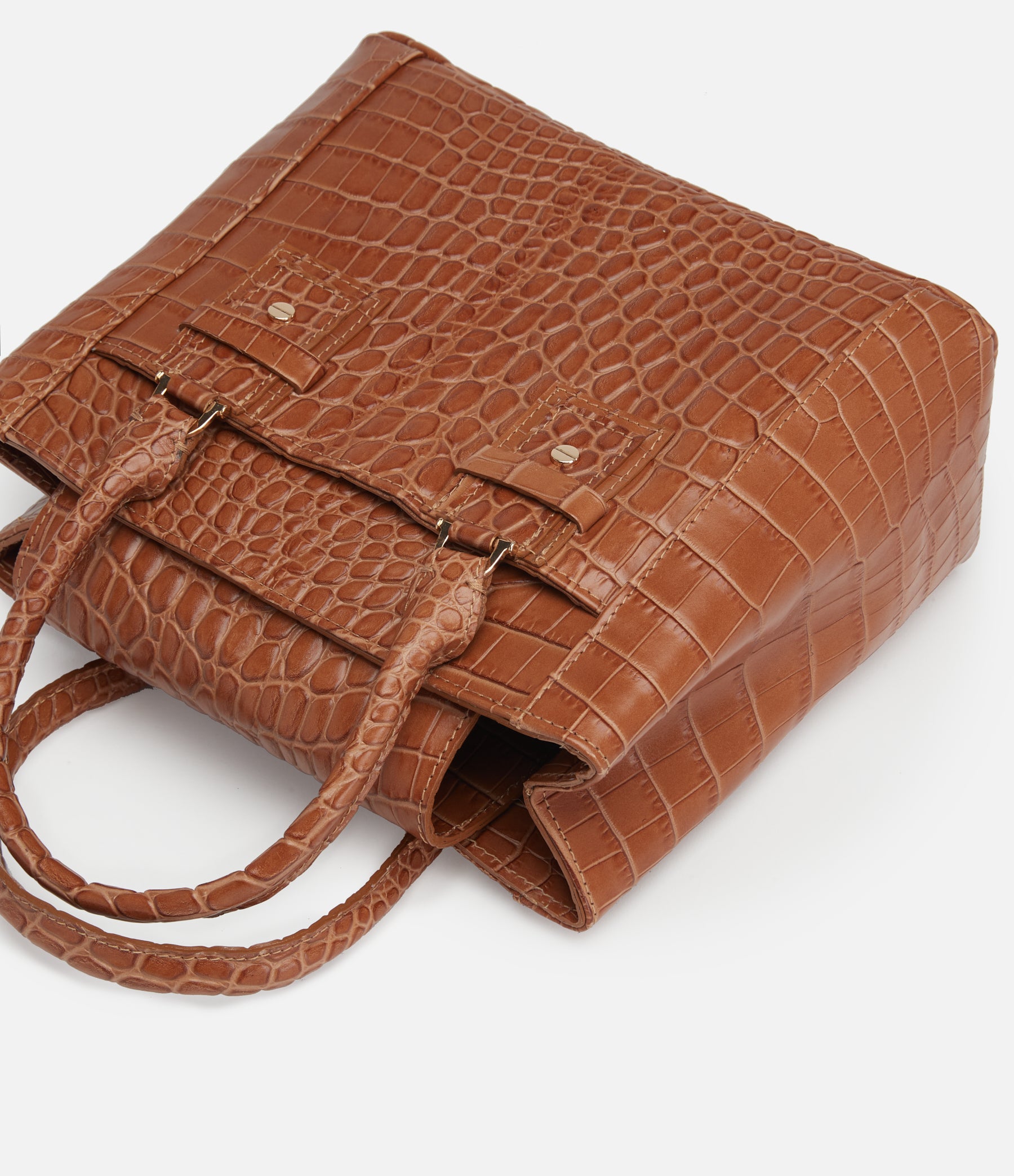 Brown Croco Leather / Gold