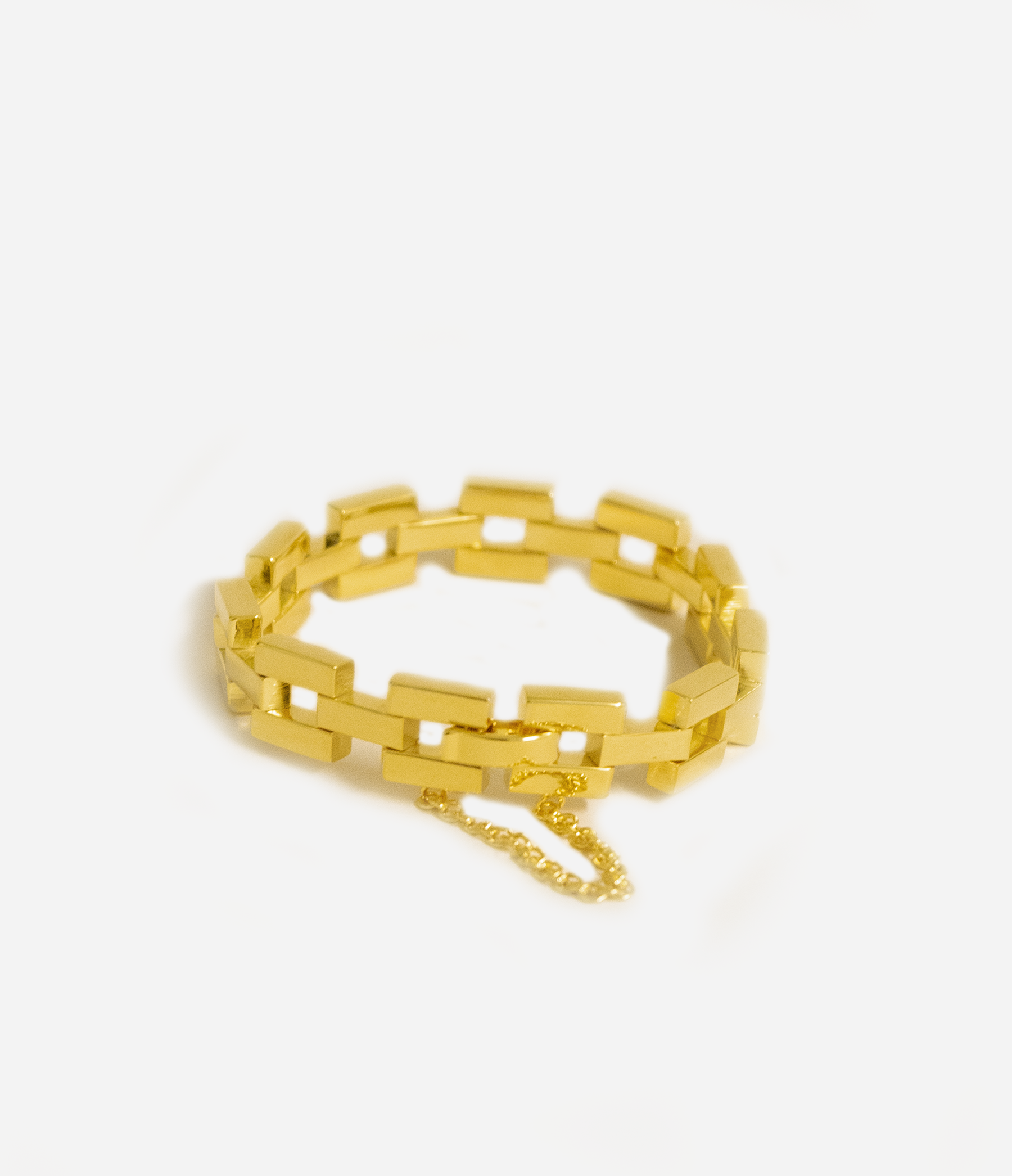 Flat Bamboo Bracelet in Gold