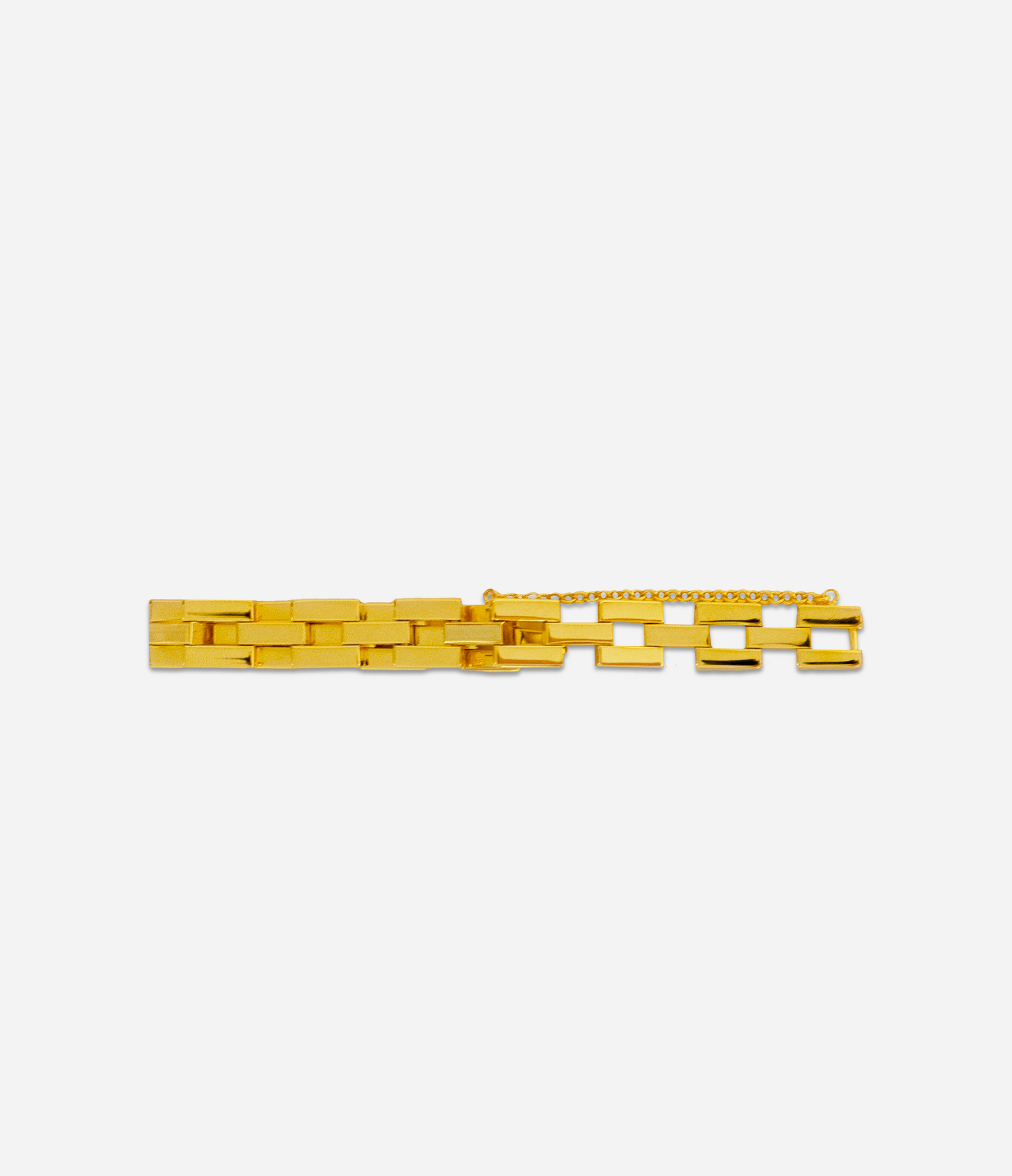 Flat Bamboo Bracelet in Gold