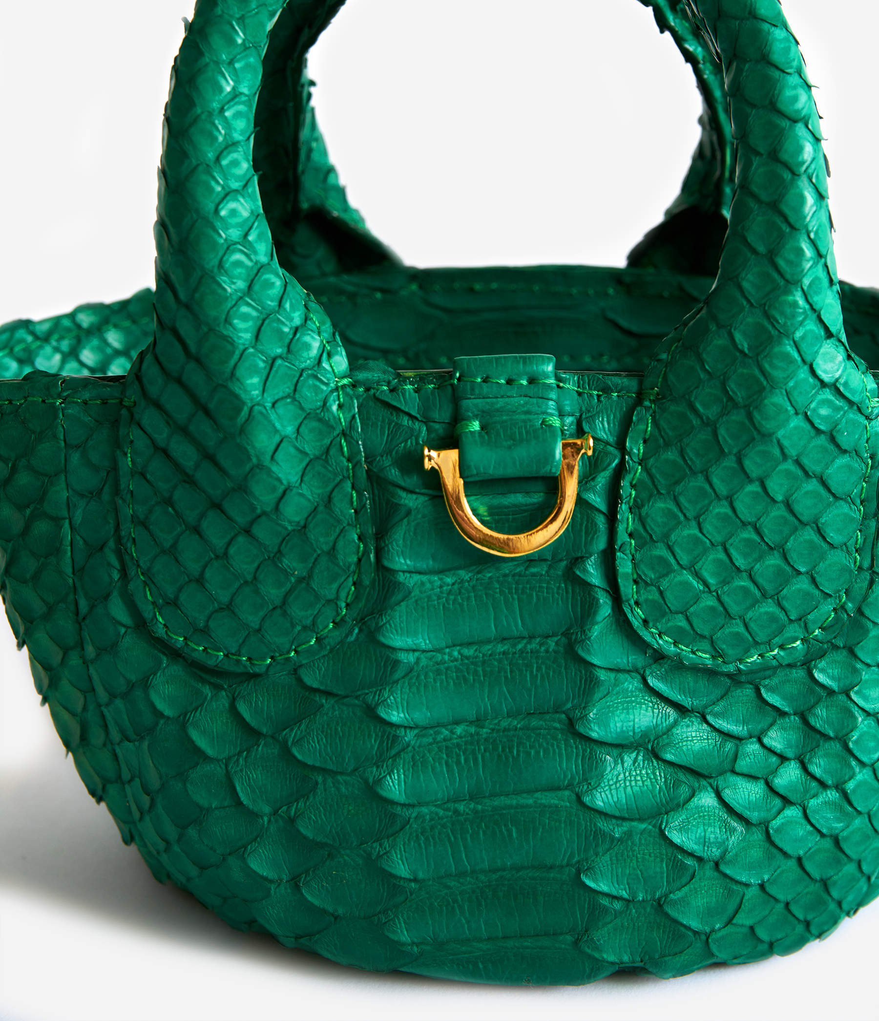 Kelly Green Python / Gold